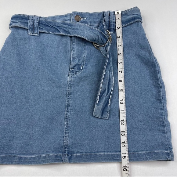 Pretty Little Thing Skirt Denim Blue Jean Boho   Concert Summer Festival New - Picture 7 of 9